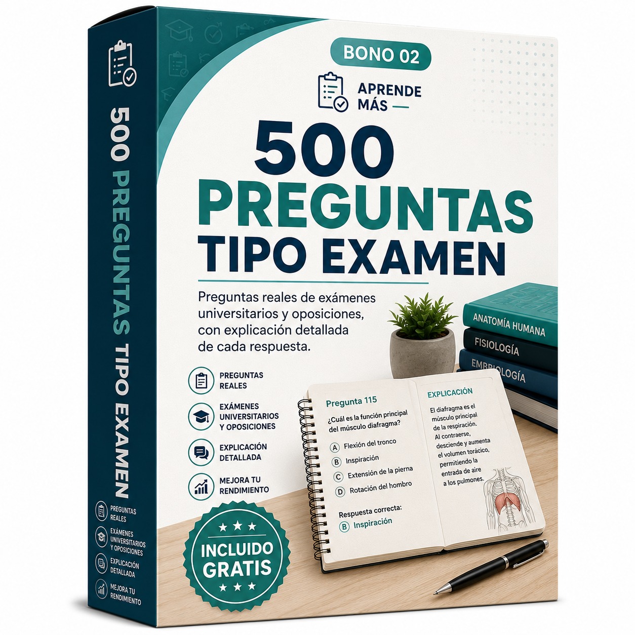 Bono 02, 500 Preguntas Tipo Examen con Gabarito